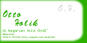 otto holik business card